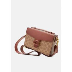 Coach COATED CANVAS SIGNATURE TABBY BOX BAG